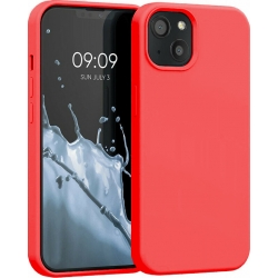 iPhone 13 Θήκη Σιλικόνης Κόκκινη Soft Touch Silicone Rubber Soft Case Red