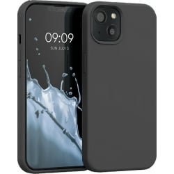 iPhone 13 Θήκη Σιλικόνης Μαύρη Soft Touch Silicone Rubber Soft Case Black
