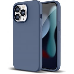 iPhone 13 Pro Θήκη Σιλικόνης Μπλε Soft Touch Silicone Rubber Soft Case Navy