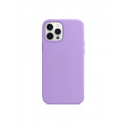 iPhone 12 Pro Max Θήκη Σιλικόνης Μωβ Soft Touch Silicone Rubber Soft Case Purple