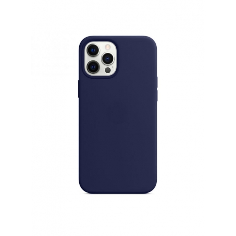 iPhone 12 Pro Max Θήκη Σιλικόνης Μπλε Soft Touch Silicone Rubber Soft Case Navy