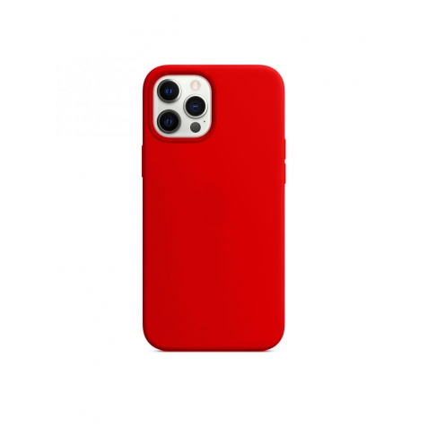 iPhone 12 Pro Max Θήκη Σιλικόνης Κόκκινη Soft Touch Silicone Rubber Soft Case Red