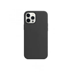 iPhone 12 Pro Max Θήκη Σιλικόνης Μαύρη Soft Touch Silicone Rubber Soft Case Black