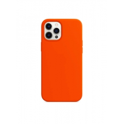 iPhone 12 Pro Max Θήκη Σιλικόνης Πορτοκαλί Soft Touch Silicone Rubber Soft Case Orange