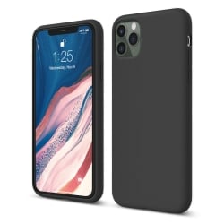 iPhone 11 Pro Max Θήκη Σιλικόνης Μαύρη Soft Touch Silicone Rubber Soft Case Black