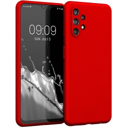 Samsung Galaxy A32 4G Θήκη Σιλικόνης Κόκκινη Soft Touch Silicone Rubber Soft Case Red