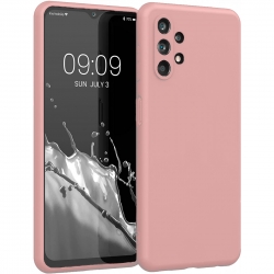 Samsung Galaxy A32 4G Θήκη Σιλικόνης Απαλό Ροζ Soft Touch Silicone Rubber Soft Case Powder Pink