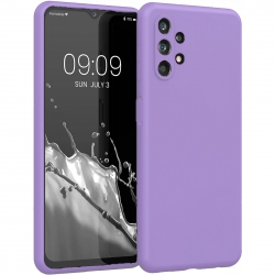Samsung Galaxy A32 4G Θήκη Σιλικόνης Μωβ Soft Touch Silicone Rubber Soft Case Purple