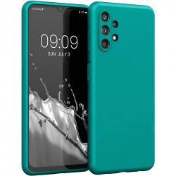 Samsung Galaxy A32 4G Θήκη Σιλικόνης Τιρκουάζ Soft Touch Silicone Rubber Soft Case Turquoise