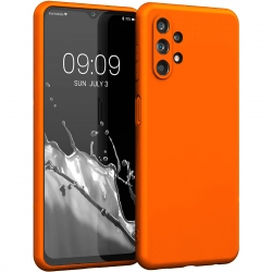 Samsung Galaxy A32 4G Θήκη Σιλικόνης Πορτοκαλί Soft Touch Silicone Rubber Soft Case Orange