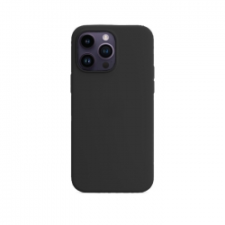 iPhone 14 Pro Θήκη Σιλικόνης Μαύρη Soft Touch Silicone Rubber Soft Case Black