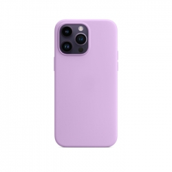iPhone 14 Pro Θήκη Σιλικόνης Μωβ Soft Touch Silicone Rubber Soft Case Purple