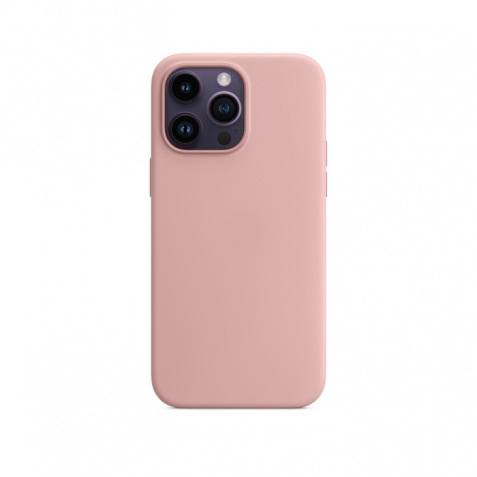iPhone 14 Pro Θήκη Σιλικόνης Καφέ Soft Touch Silicone Rubber Soft Case Coffee