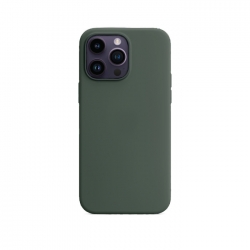 iPhone 14 Pro Θήκη Σιλικόνης Πράσινο Soft Touch Silicone Rubber Soft Case Green