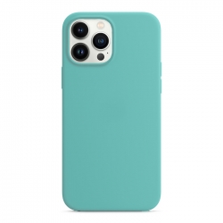 iPhone 13 Pro Max Θήκη Σιλικόνης Βεραμάν Soft Touch Silicone Rubber Soft Case Mint