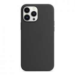 iPhone 13 Pro Max Θήκη Σιλικόνης Μαύρη Soft Touch Silicone Rubber Soft Case Black