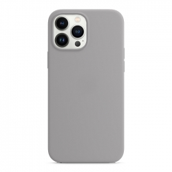 iPhone 13 Pro Max Θήκη Σιλικόνης Γκρι Soft Touch Silicone Rubber Soft Case Grey