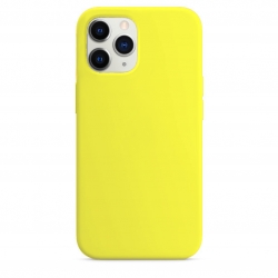 iPhone 11 Pro Θήκη Σιλικόνης Κίτρινη Soft Touch Silicone Rubber Soft Case Yellow