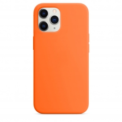 iPhone 11 Pro Θήκη Σιλικόνης Πορτοκαλί Soft Touch Silicone Rubber Soft Case Orange