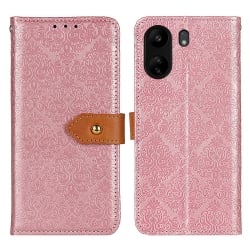Xiaomi Poco C65 / Xiaomi Redmi 13C 4G Θήκη Βιβλίο Ροζ European Floral Embossed Phone Case Pink