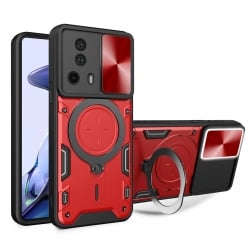 Xiaomi 13 Lite 5G Θήκη Κόκκινο Με Σταντ Sliding Camshield Card Phone Case Red