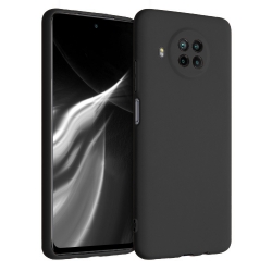 Xiaomi Mi 10T Lite Θήκη Σιλικόνης Μαύρη Soft Touch Silicone Rubber Soft Case Black