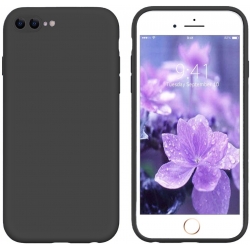 iPhone 7 Plus / 8 Plus Θήκη Σιλικόνης Μαύρη Soft Touch Silicone Rubber Soft Case Black