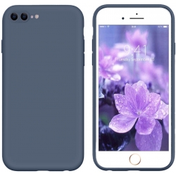 iPhone 7 Plus / 8 Plus Θήκη Σιλικόνης Μπλε Soft Touch Silicone Rubber Soft Case Navy