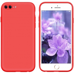 iPhone 7 Plus / 8 Plus Θήκη Σιλικόνης Κόκκινη Soft Touch Silicone Rubber Soft Case Red