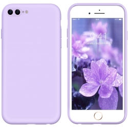 iPhone 7 Plus / 8 Plus Θήκη Σιλικόνης Μωβ Soft Touch Silicone Rubber Soft Case Purple