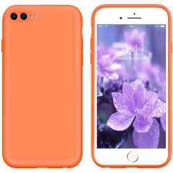iPhone 7 Plus / 8 Plus Θήκη Σιλικόνης Πορτοκαλί Soft Touch Silicone Rubber Soft Case Orange