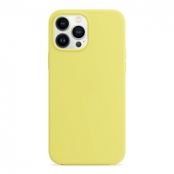 iPhone 13 Pro Max Θήκη Σιλικόνης Κίτρινη Soft Touch Silicone Rubber Soft Case Yellow