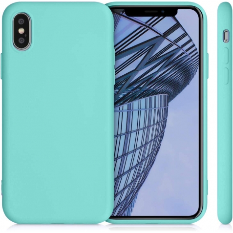 iPhone XS Max Θήκη Σιλικόνης Βεραμάν Soft Touch Silicone Rubber Soft Case Mint