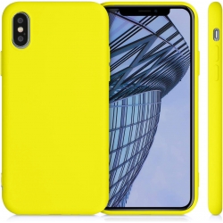 iPhone X / XS Θήκη Σιλικόνης Κίτρινη Soft Touch Silicone Rubber Soft Case Yellow
