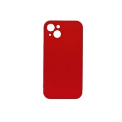 iPhone 13 Θήκη Σιλικόνης Κόκκινη με Κάλυψη στην Κάμερα Slim Fit Liquid Silicone Case Red