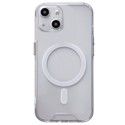 iPhone 15 Plus Θήκη Σιλικόνης Διάφανη MagSafe Space Phone Case Transparent