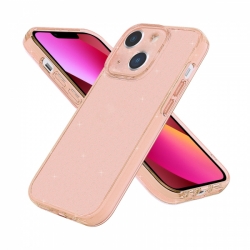 iPhone 14 Plus Θήκη Σιλικόνης Χρυσή Silicone Fine Hole Phone Protective Case Shining Gold
