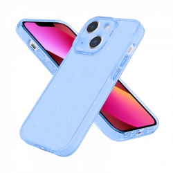 iPhone 14 Plus Θήκη Σιλικόνης Ανοιχτό Μπλε Silicone Fine Hole Phone Protective Case Shining Sky Blue