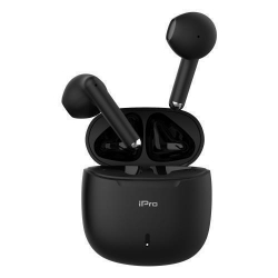 iPro TW100 Black In-ear Bluetooth Handsfree Ακουστικά με Θήκη Φόρτισης Μαύρο