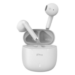 iPro TW100 White In-ear Bluetooth Handsfree Ακουστικά με Θήκη Φόρτισης Λευκό