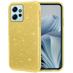Xiaomi Redmi Note 12 4G Θήκη Σιλικόνης Glitter Silicone Case Gold