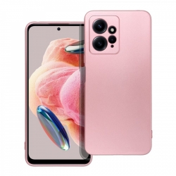 Xiaomi Redmi Note 12 4G Θήκη Σιλικόνης Ροζ Metallic Silicone Case Pink