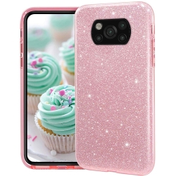 Xiaomi Poco X3 NFC / X3 Pro Θήκη Σιλικόνης Glitter Silicone Case Pink