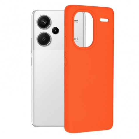 Xiaomi Redmi Note 13 Pro Plus 5G Θήκη Σιλικόνης Πορτοκαλί Soft Touch Silicone Rubber Soft Case Orange