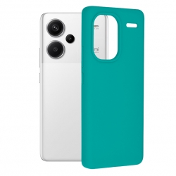 Xiaomi Redmi Note 13 Pro Plus 5G Θήκη Σιλικόνης Τιρκουάζ Soft Touch Silicone Rubber Soft Case Turquoise