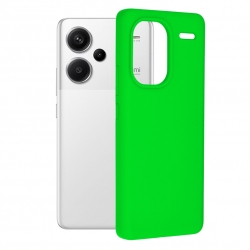 Xiaomi Redmi Note 13 Pro Plus 5G Θήκη Σιλικόνης Λαχανί Soft Touch Silicone Rubber Soft Case Light Green