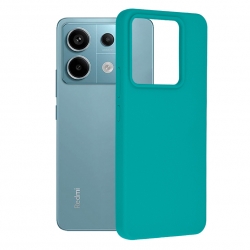 Xiaomi Redmi Note 13 Pro 5G Θήκη Σιλικόνης Τιρκουάζ Soft Touch Silicone Rubber Soft Case Turquoise
