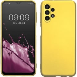 Samsung Galaxy A13 4G Θήκη Σιλικόνης Κίτρινη Soft Touch Silicone Rubber Soft Case Yellow