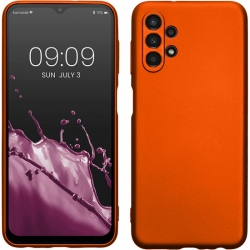 Samsung Galaxy A13 4G Θήκη Σιλικόνης Πορτοκαλί Soft Touch Silicone Rubber Soft Case Orange