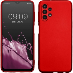 Samsung Galaxy A13 4G Θήκη Σιλικόνης Κόκκινη Soft Touch Silicone Rubber Soft Case Red